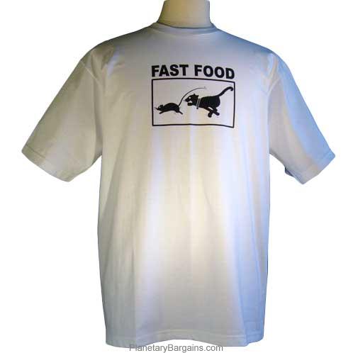 Funny Fast Food Cat And Mouse Shirt